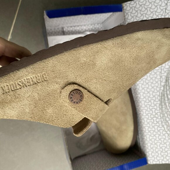New Birkenstock Sandals Boston taupe suede mule clogs womens Slipper - Picture 7 of 8